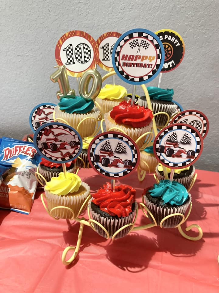 GO KART Race Car Cupcake Toppers! 2 Inch or 2.5 Inch! Digital OR Printed & Fully Assembled!