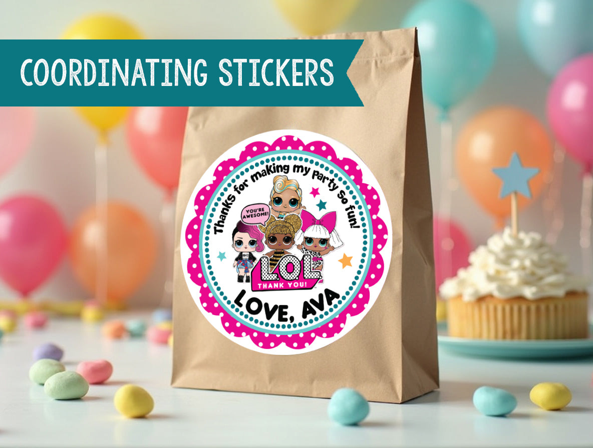 LOL DOLLS Birthday Digital or Printed Invitation with or without Photo!
