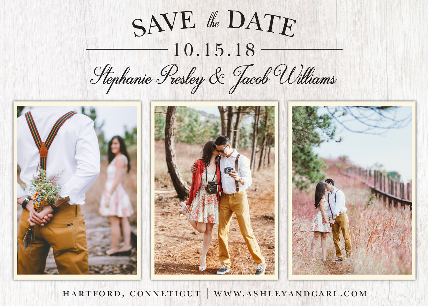 Farmhouse Wedding Save the Date, Shabby Chic, Elegant, Beautiful! Printed or Digital! Free Backside Included!