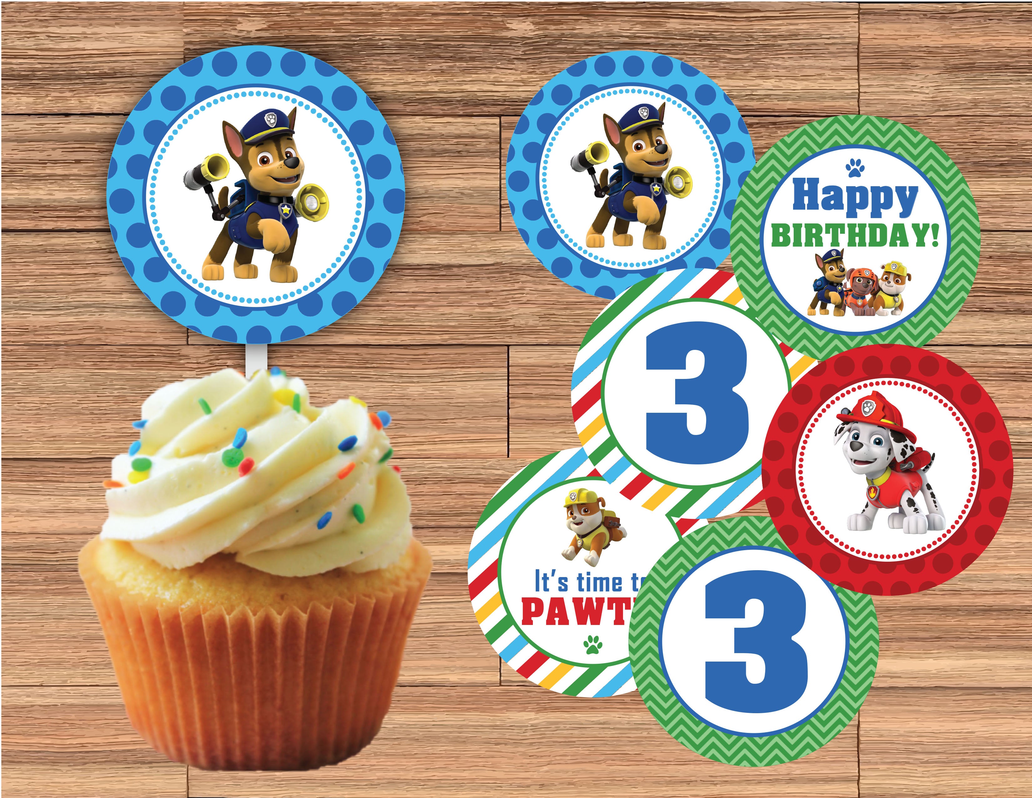 Paw Patrol Cupcake Toppers Paw Patrol 30 Cupcake Toppers — free download