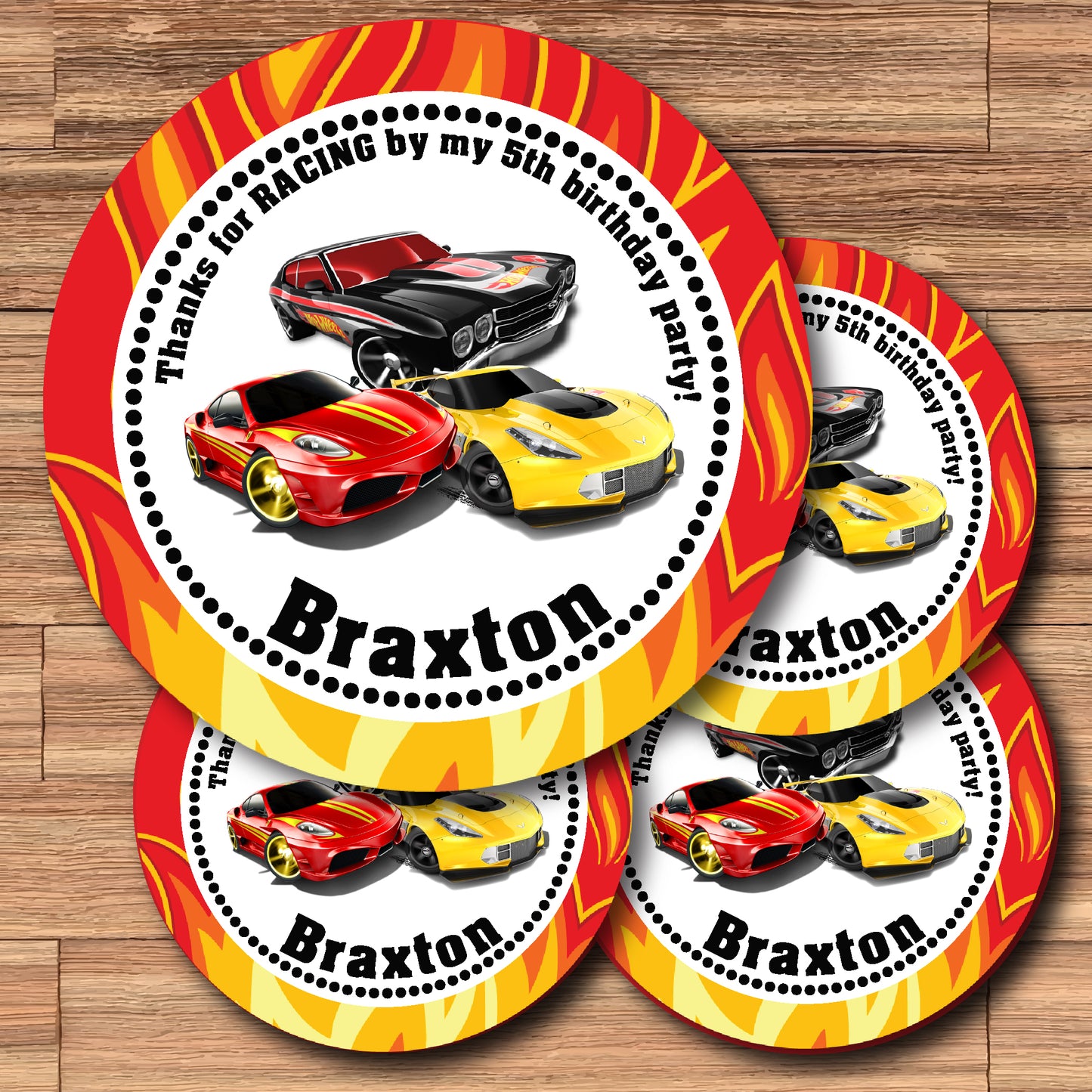 HOT WHEELS Cars Birthday Party Invitation with Photo - Printed or Digital!