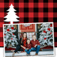 Red and Black Buffalo Plaid Holiday Christmas Card Digital or Printed with Photos and FREE Backside!