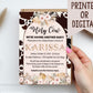 Baby Shower Boho Pampas Holy Cow Invitation - Digital or Printed!