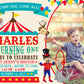 Fun Carnival Circus Birthday Party Invitation with or without Photo - Printed or Digital!