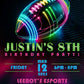 FOOTBALL Gaming Neon Birthday Digital or Printed Invitation with or without Photo!