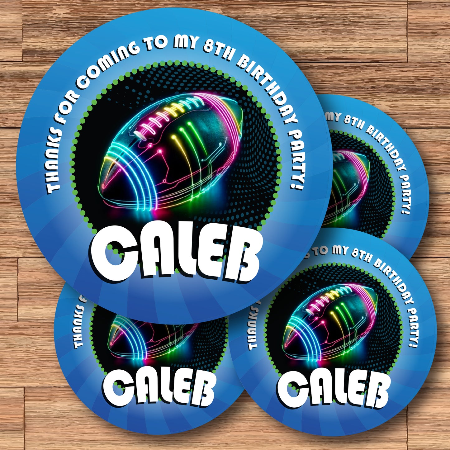 FOOTBALL Gaming Personalized Stickers for Gift Bags, Party Favors! Printed or Digital!