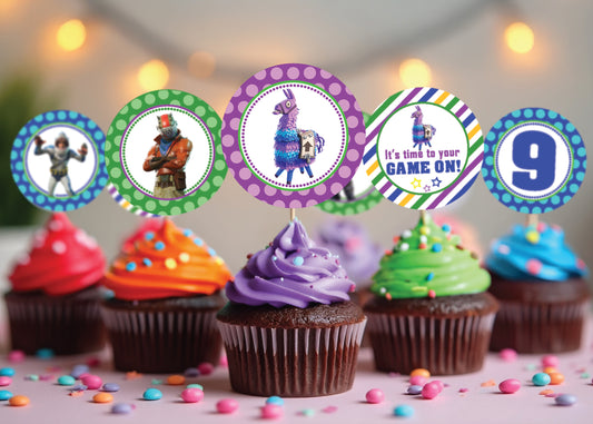 FORTNITE Cupcake Toppers! 2 Inch or 2.5 Inch! Digital OR Printed & Fully Assembled!