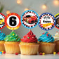 HOT WHEELS Cupcake Toppers with Age! 2 Inch or 2.5 Inch! Digital OR Printed & Fully Assembled!
