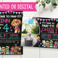 PAW PATROL Girl Digital or Printed Chalkboard Birthday Party Invitation with or without Photo!