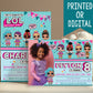 LOL DOLLS Birthday Party Digital or Printed Invitation with or without Photo!