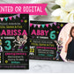 CHUCK E CHEESE Birthday Party Invitation with or without Photo - Printed or Digital File!