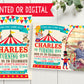 Fun Carnival Circus Birthday Party Invitation with or without Photo - Printed or Digital!