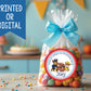 PAW PATROL Custom Stickers for Gift Bags, Party Favors! Printed or Digital! Marshall, Chase, Zuma, Rubble!