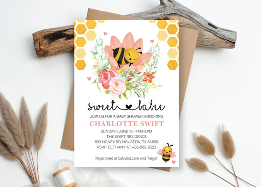 Mama to Bee Sweet Babee Baby Shower Invitation - Digital or Printed!