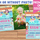BLUEY Pool and Swim Party Birthday Invitation with or without Photo - Printed or Digital File!