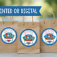 PAW PATROL Shield Printed or Digital Custom Birthday Party Stickers for Gift Bags, Party Favors!