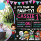 PAW PATROL Girl Digital or Printed Chalkboard Birthday Party Invitation with or without Photo!