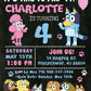 GIRL or BOY BLUEY Invitation Without Photo - Digital or Printed!