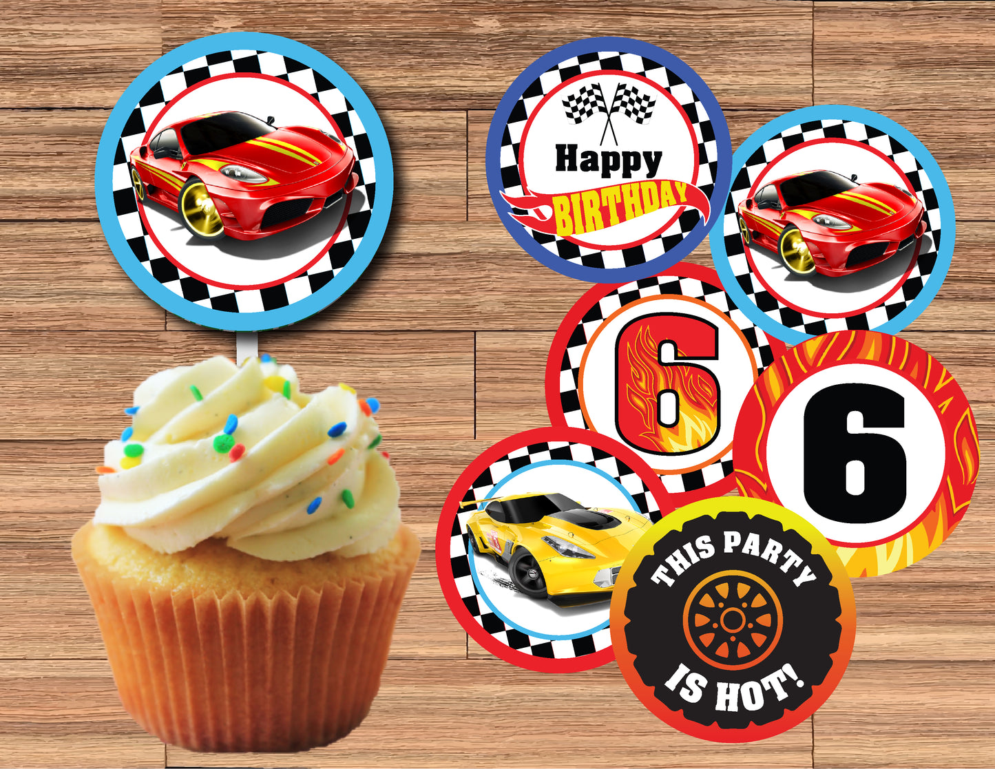 HOT WHEELS Cars Birthday Party Invitation with Photo - Printed or Digital!