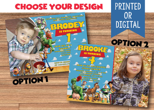 TOY STORY Birthday Party Invitation with Photo - 2 Options, You Choose! Printed or Digital!