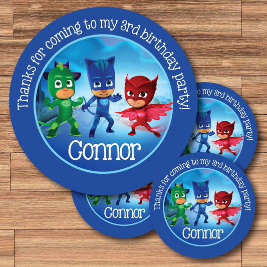 PJ MASKS Personalized Stickers for Gift Bags, Party Favors! Printed or Digital!
