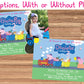 PEPPA PIG TRAIN Birthday Invitation with Photo or without Photo! Peppa & Friends! Printed or Digital!