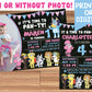 BLUEY Girl Birthday Party Invitation with or without Photo - Printed or Digital File!