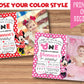 RED or PINK Polka-dot Minnie Mouse Birthday Invitation with Photo! Printed or Digital!