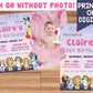 BLUEY Pastel Pink and Purple Birthday Party Invitation with or without Photo - Printed or Digital File!