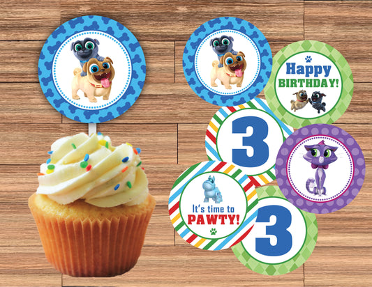 PUPPY DOG PALS Cupcake Toppers! 2 Inch or 2.5 Inch! Digital OR Printed & Fully Assembled!