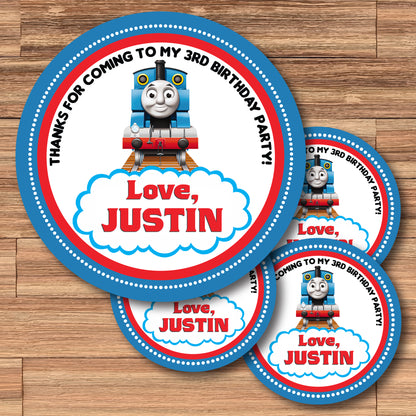 THOMAS THE TRAIN Personalized Stickers for Gift Bags, Party Favors! Printed or Digital!