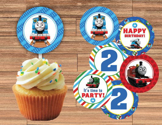 THOMAS THE TRAIN Cupcake Toppers! 2 Inch or 2.5 Inch! Digital OR Printed & Fully Assembled!