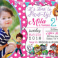 PAW PATROL Digital or Printed PINK Polka-dot Birthday Party Invitation with or without Photo!